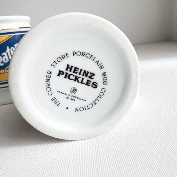 Vintage The Corner Store Mugs Set of 2 Wheatena and Heinz's Sweet Pickles - Picture 9 of 11